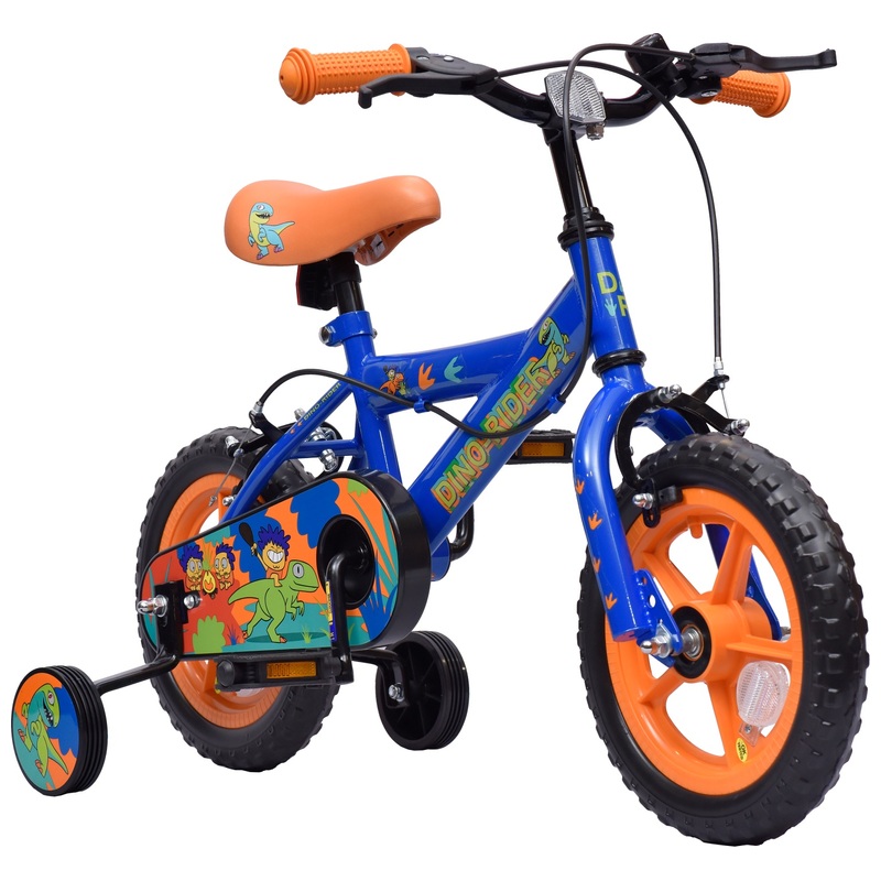 12 Inch Dinosaur Rider Bike Blue