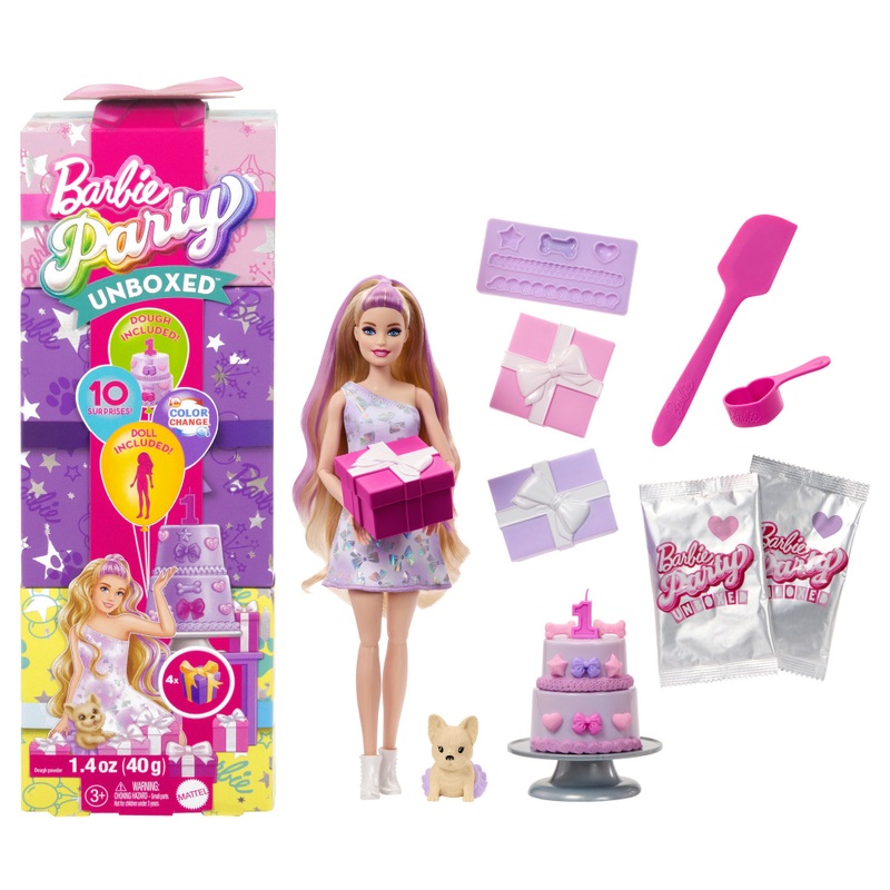 Barbie Party Unboxed Pet Birthday Series Purple