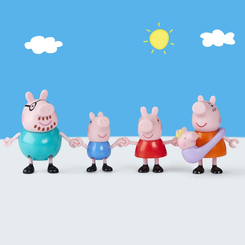 Peppa Pig Figures Peppa's Family of Five Set with Baby Evie