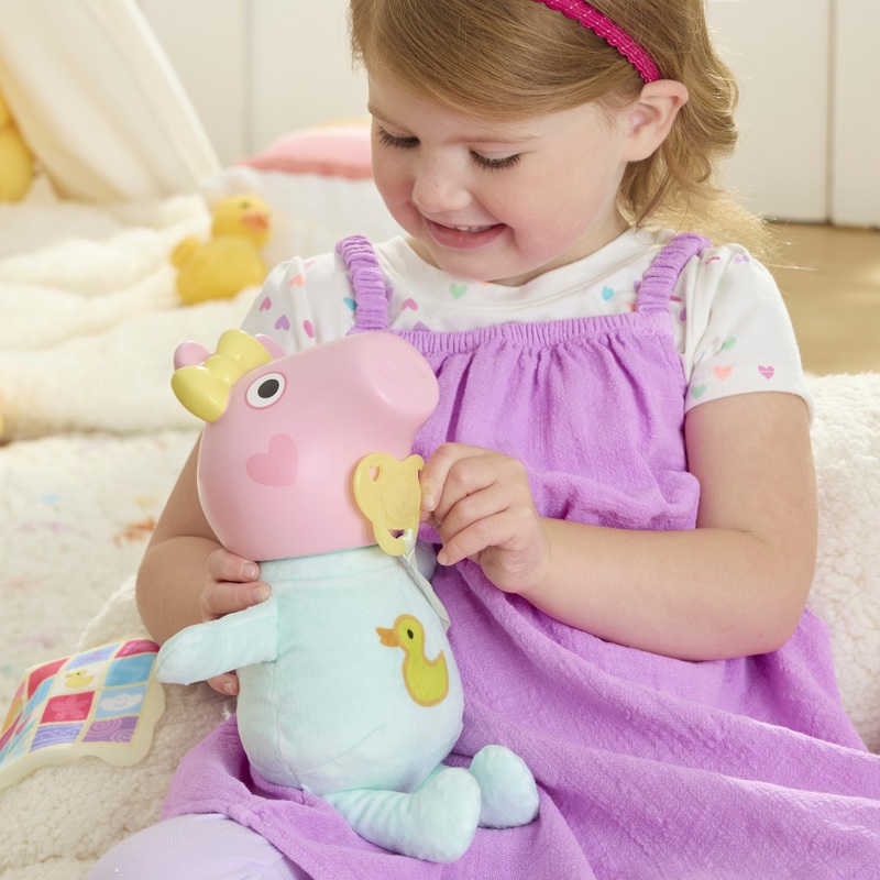 Peppa Pig Interactive Oinks & Snuggles Baby Evie Doll 2 Peppa Pig Interactive Oinks & Snuggles Baby Evie Doll