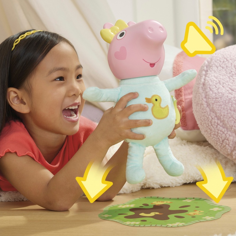 Peppa Pig Interactive Oinks & Snuggles Baby Evie Doll 4 Peppa Pig Interactive Oinks & Snuggles Baby Evie Doll
