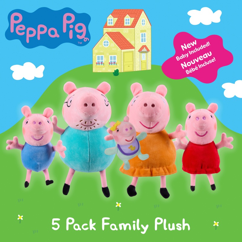 Peppa Pig 5 Pack Family Plush with Baby Evie 2 Peppa Pig 5 Pack Family Plush with Baby Evie