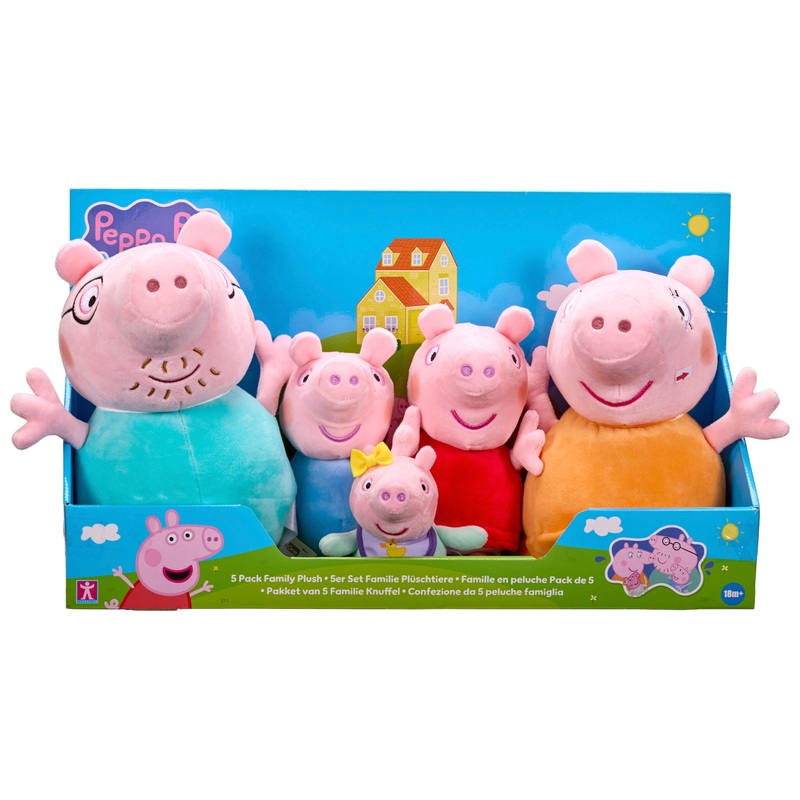 Peppa Pig 5 Pack Family Plush with Baby Evie 7 Peppa Pig 5 Pack Family Plush with Baby Evie