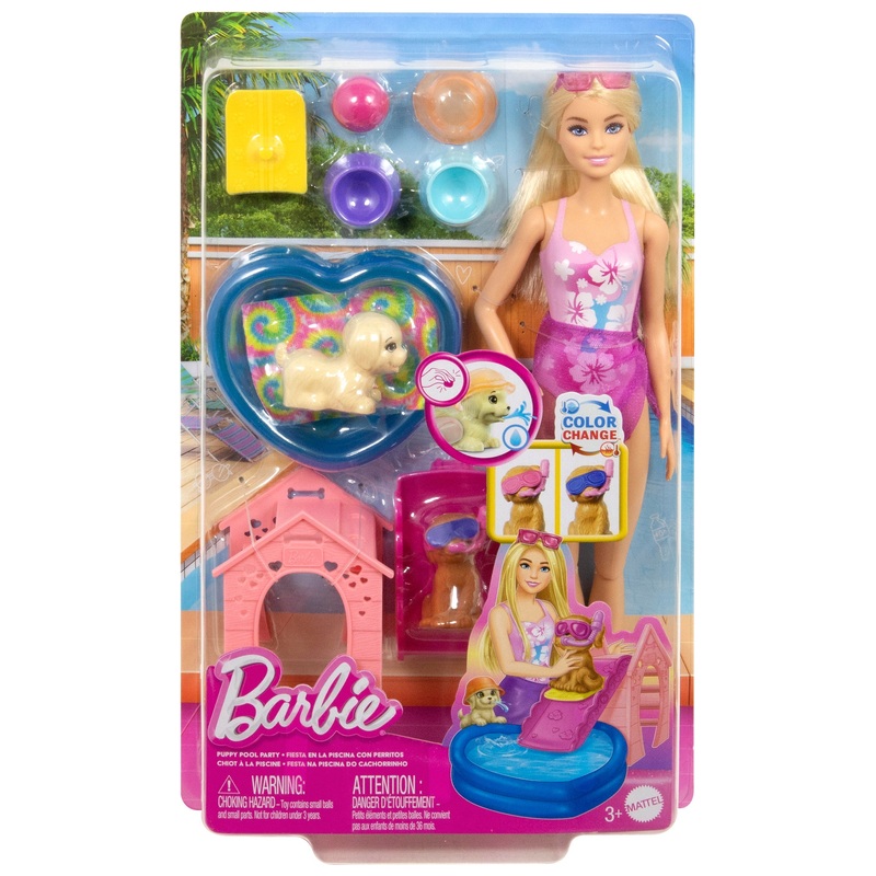Barbie Puppy Pool Party Aloha Blonde Hair 6 Barbie Puppy Pool Party Aloha Blonde Hair