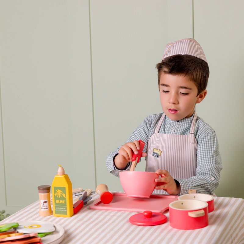 Kitchen Corner Wooden Cookware 12 Piece Playset 2 Kitchen Corner Wooden Cookware 12 Piece Playset