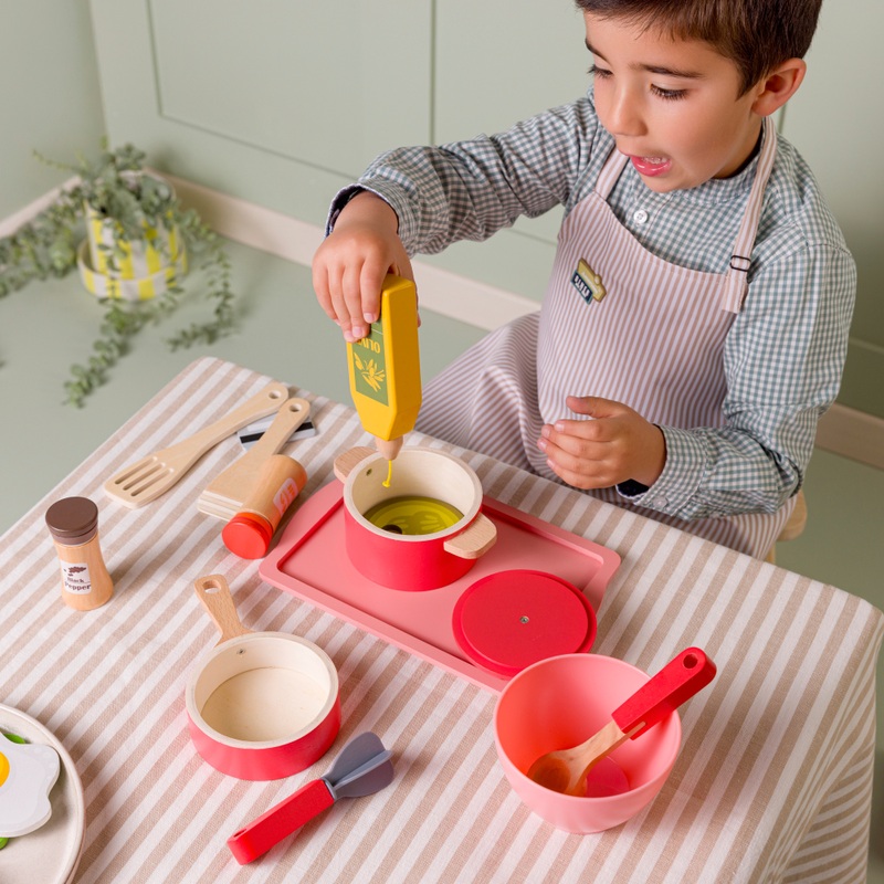 Kitchen Corner Wooden Cookware 12 Piece Playset 3 Kitchen Corner Wooden Cookware 12 Piece Playset