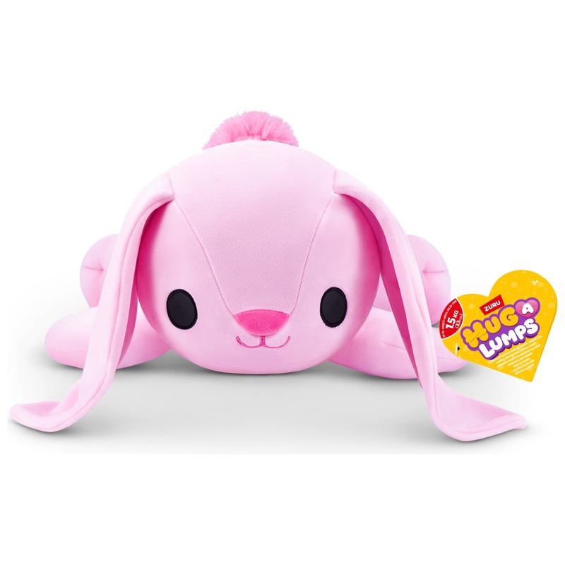 Hug-A-Lumps by ZURU Weighted Plush Hazel the Pink Bunny