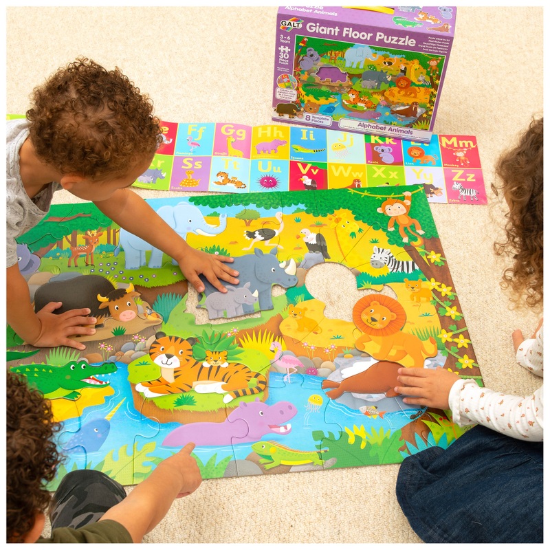 Galt Giant Floor Puzzle 30 Pieces Alphabet Animals 3 Galt Giant Floor Puzzle 30 Pieces Alphabet Animals
