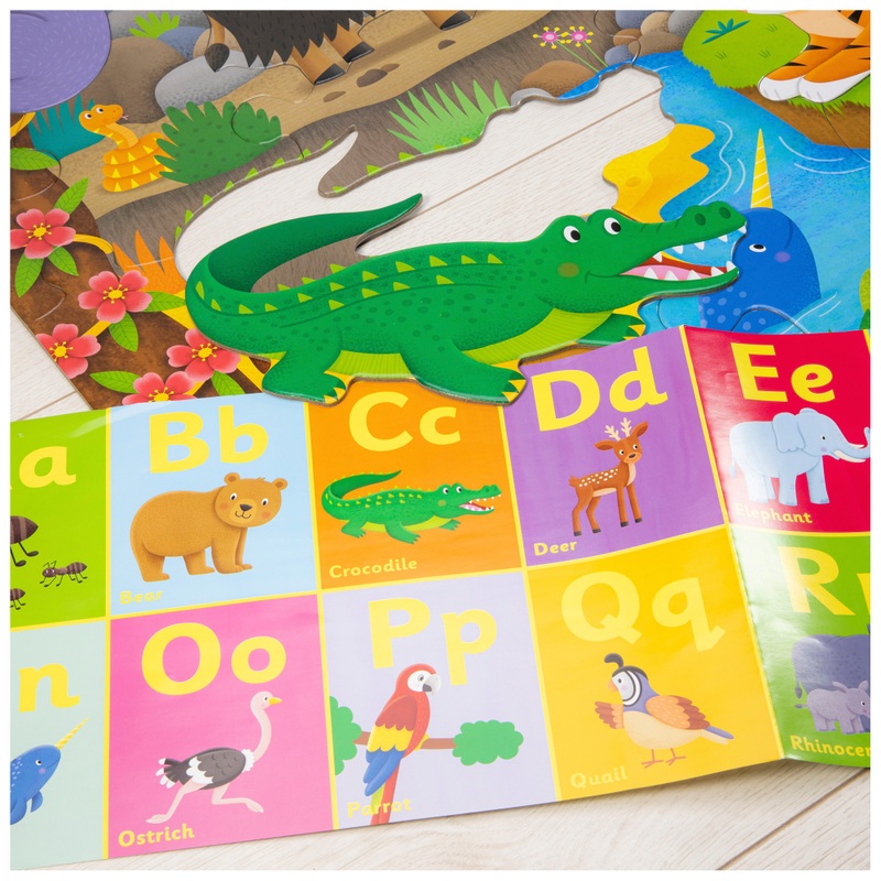 Galt Giant Floor Puzzle 30 Pieces Alphabet Animals 4 Galt Giant Floor Puzzle 30 Pieces Alphabet Animals