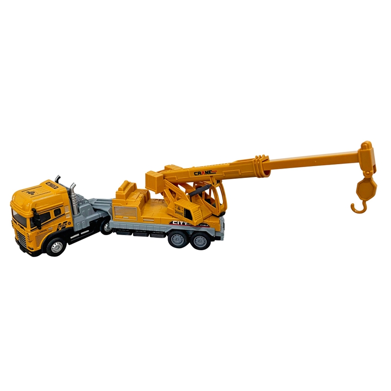 Diecast Lights and Sounds Crane Trailer Truck 1:24 Scale