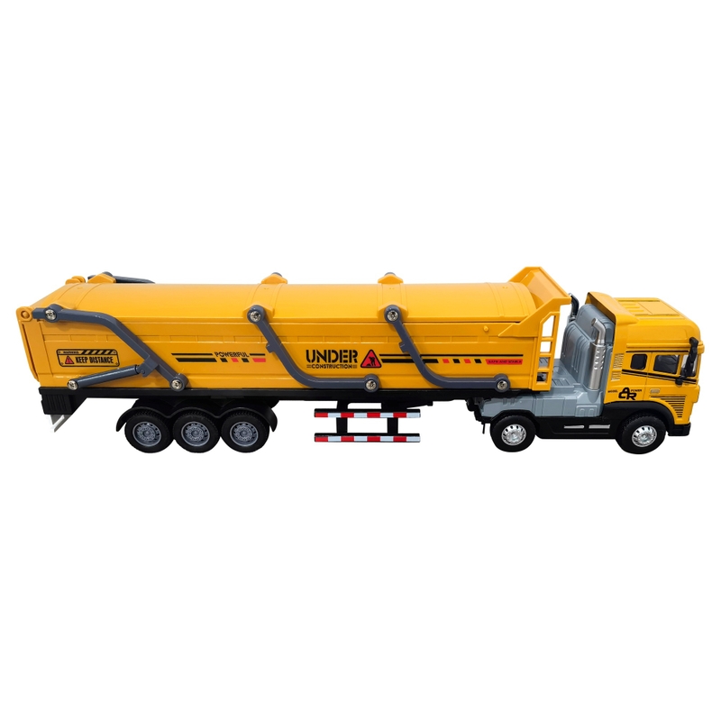 Diecast Lights and Sounds Gravel Trailer Truck 1:24 Scale