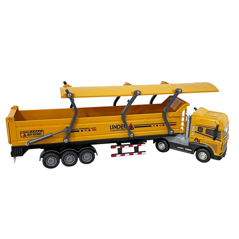 Diecast Lights and Sounds Gravel Trailer Truck 1:24 Scale