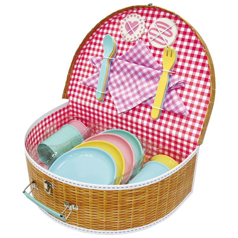 Deluxe Tea Party Picnic Basket 25 Piece Set