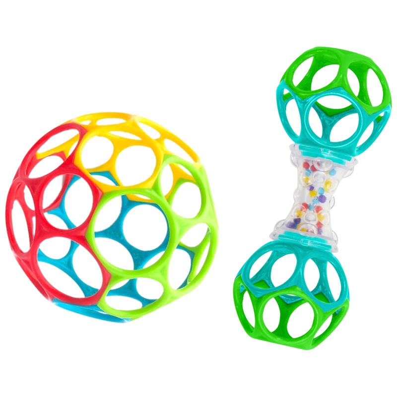 Bright Starts Grasp the Day Oball and Rattle Set