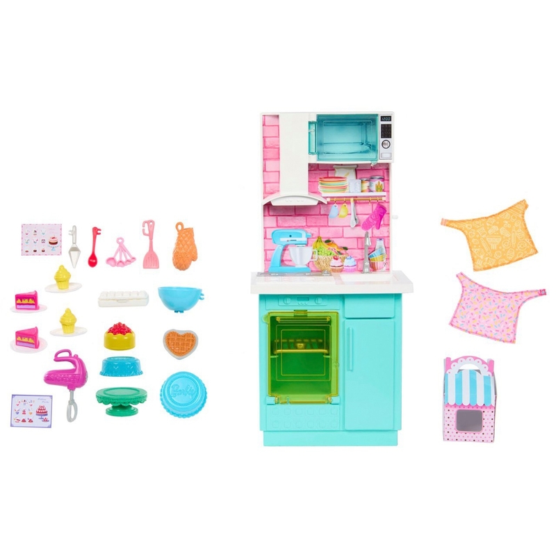 Barbie Celebration Fun Baking Kitchen Playset 2 Barbie Celebration Fun Baking Kitchen Playset