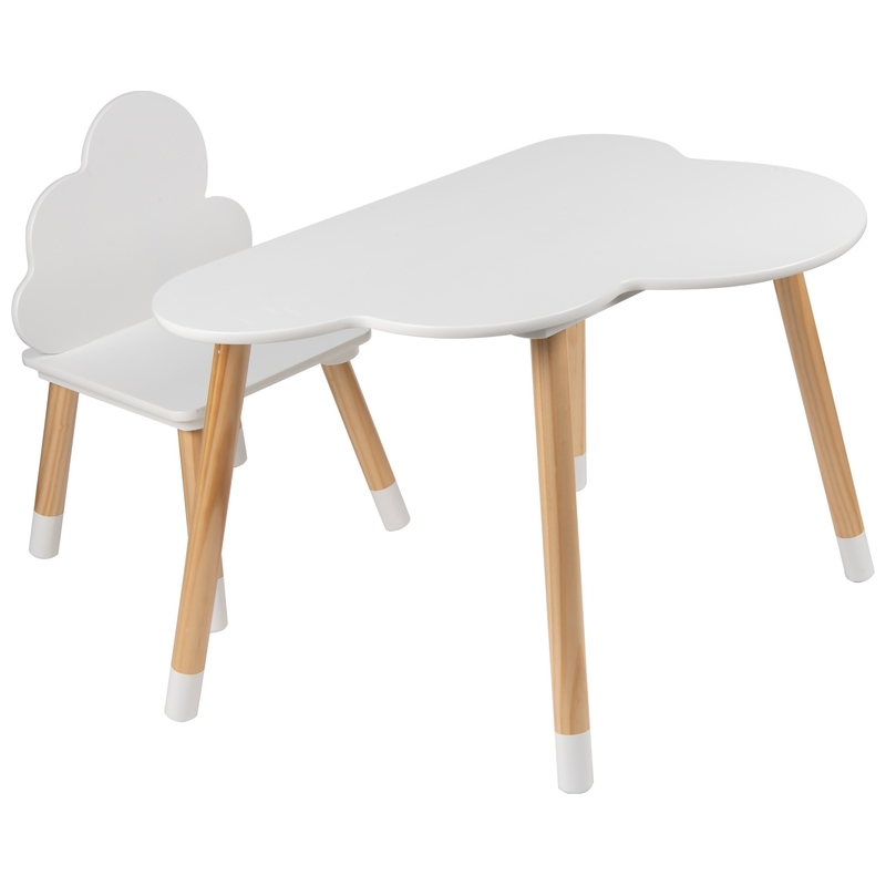 Squirrel Play Wooden Cloud Table and Chair Set