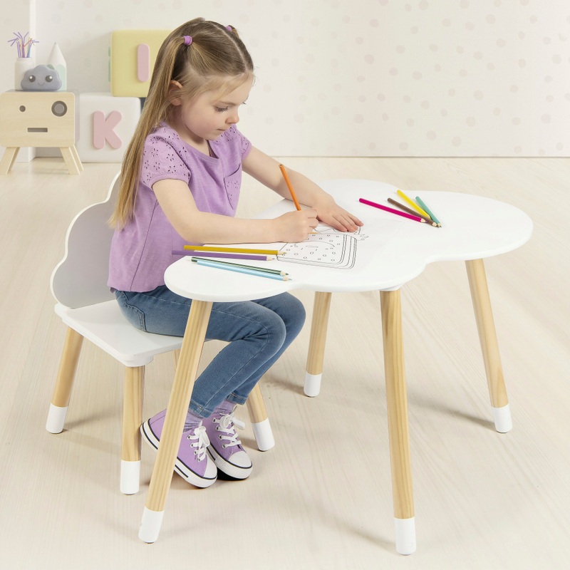 Squirrel Play Wooden Cloud Table and Chair Set