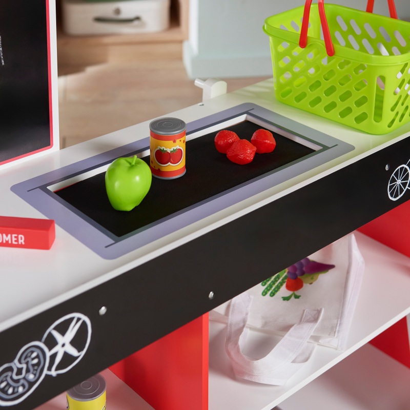 Kitchen Corner Wooden Grocery Store Playset 4 Kitchen Corner Wooden Grocery Store Playset