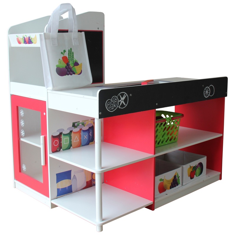 Kitchen Corner Wooden Grocery Store Playset 7 Kitchen Corner Wooden Grocery Store Playset