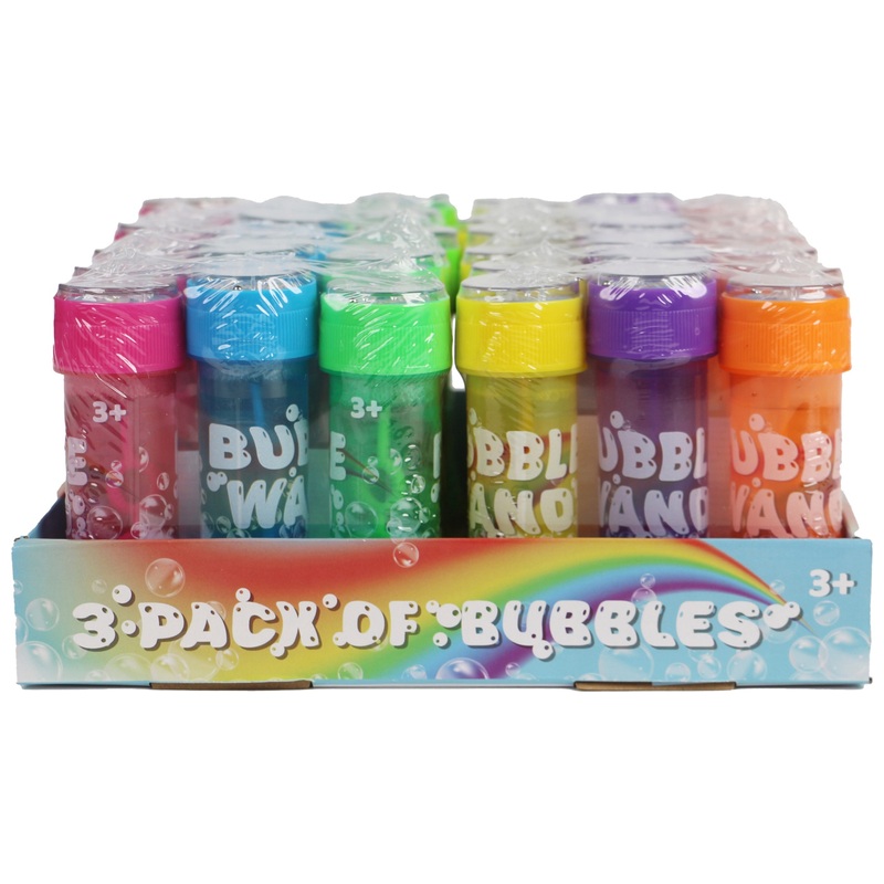 Maze Lid Bubble Solution with Wand 47ml 3 Pack Assortment