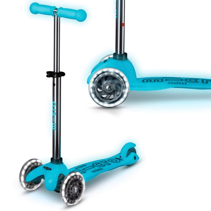 Mini Micro Deluxe Glow LED Scooter Aqua