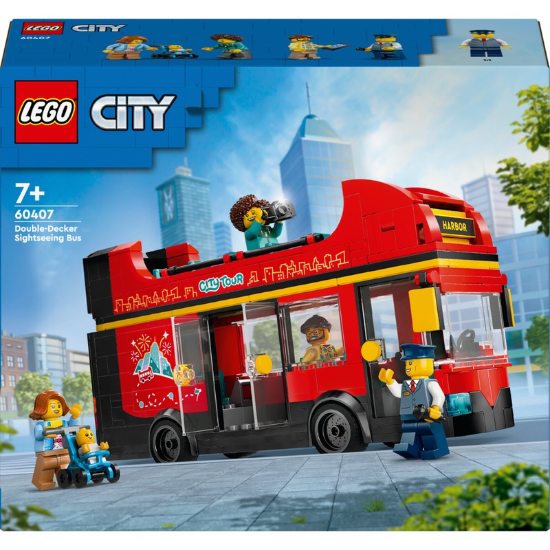 LEGO City 60407 Red Double-Decker Sightseeing Bus Set