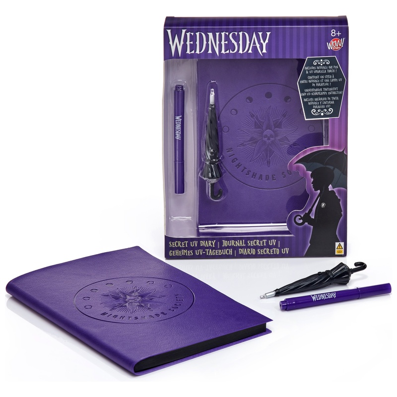Wednesday Secret Diary Journal with Pen and UV Torch