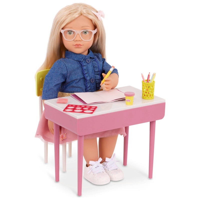 Our Generation School Art Desk and Supplies Imagination Station Playset