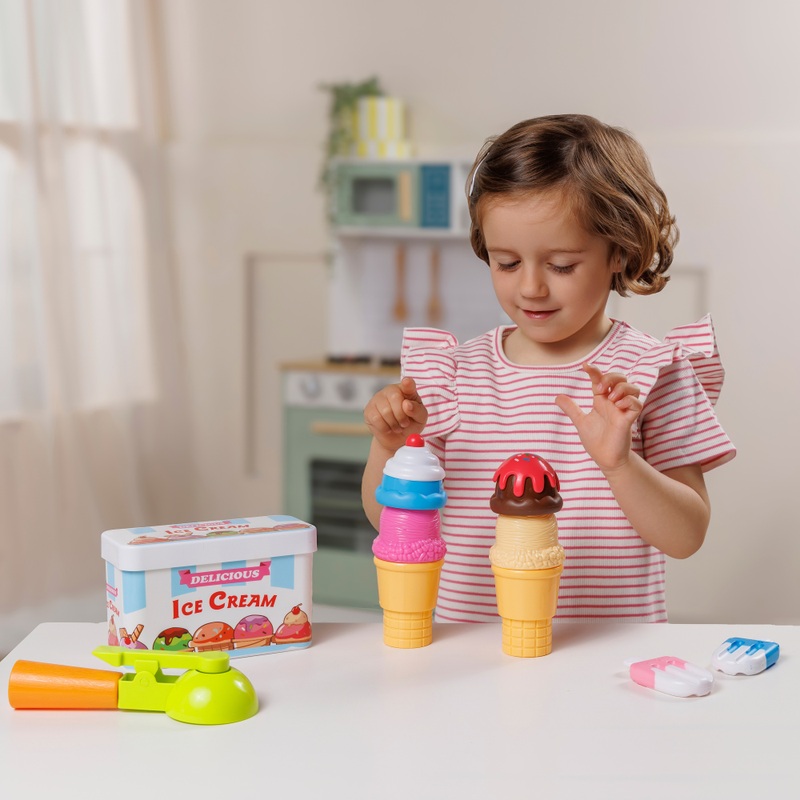 Kitchen Corner Scoop & Play Magnetic Ice Cream Set 10 Pieces 3 Kitchen Corner Scoop & Play Magnetic Ice Cream Set 10 Pieces