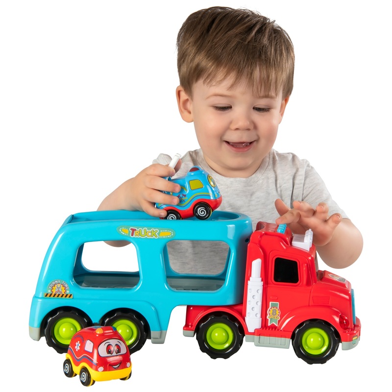 Big Steps Transporter Truck and Cars Playset