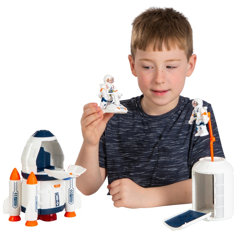 Space Rocket Launch Capsule with Astronaut Figures Playset 4 Space Rocket Launch Capsule with Astronaut Figures Playset