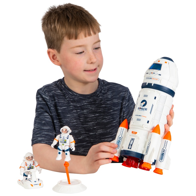 Space Rocket Launch Capsule with Astronaut Figures Playset 6 Space Rocket Launch Capsule with Astronaut Figures Playset
