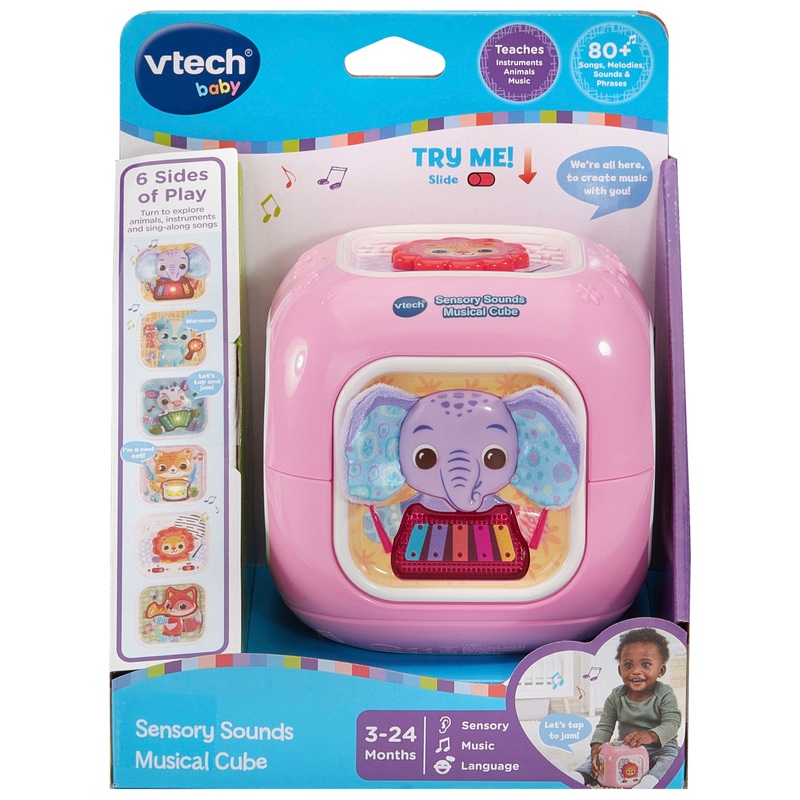 VTech Baby Sensory Sounds Musical Cube Pink