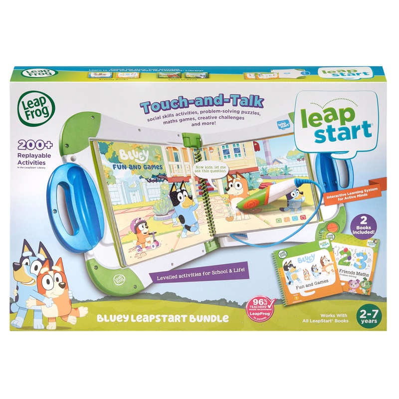 LeapFrog LeapStart Bluey Interactive Learning System Bundle 7 LeapFrog LeapStart Bluey Interactive Learning System Bundle