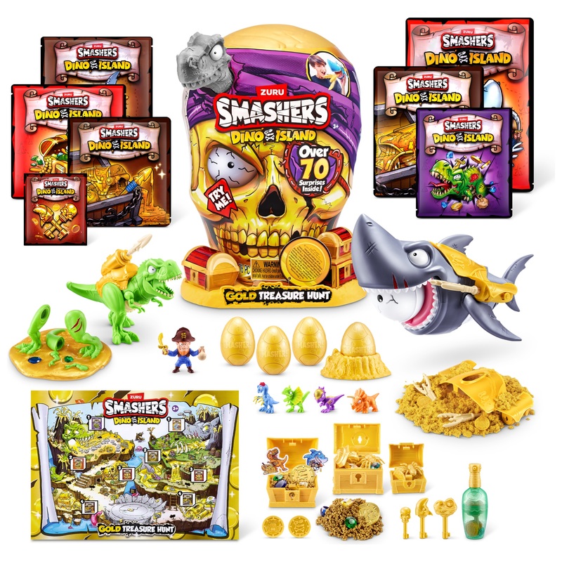 Smashers by ZURU Dino Island Gold Treasure Hunt Set Assortment