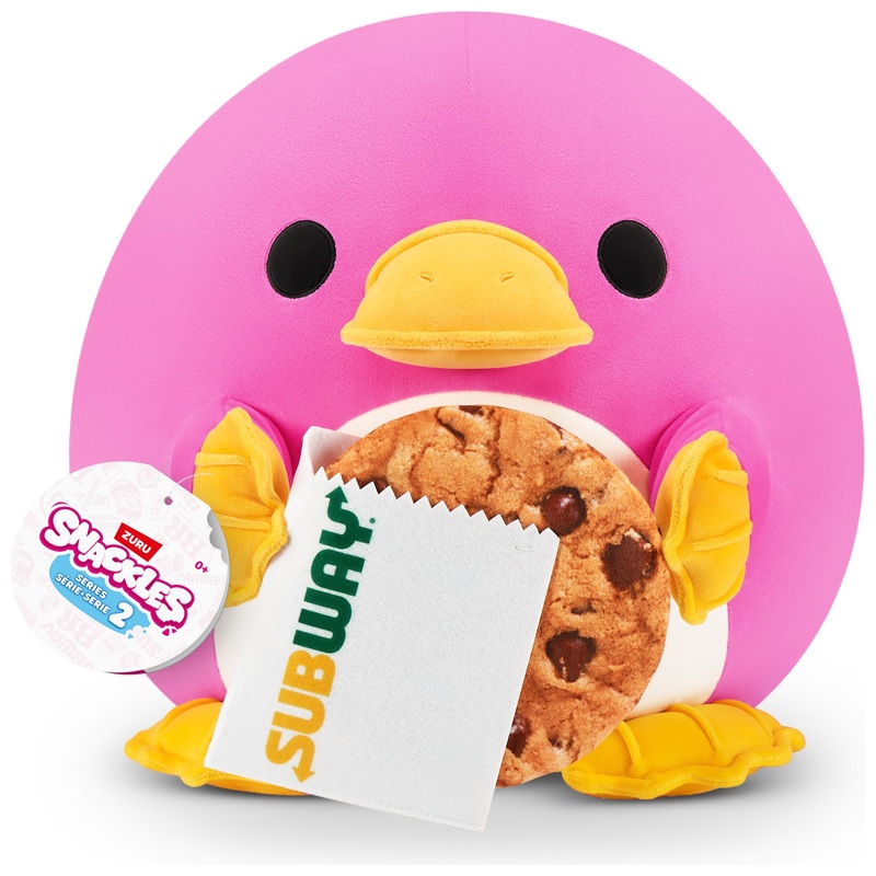 Snackles by ZURU Plush Platypus with Subway Cookie 35cm