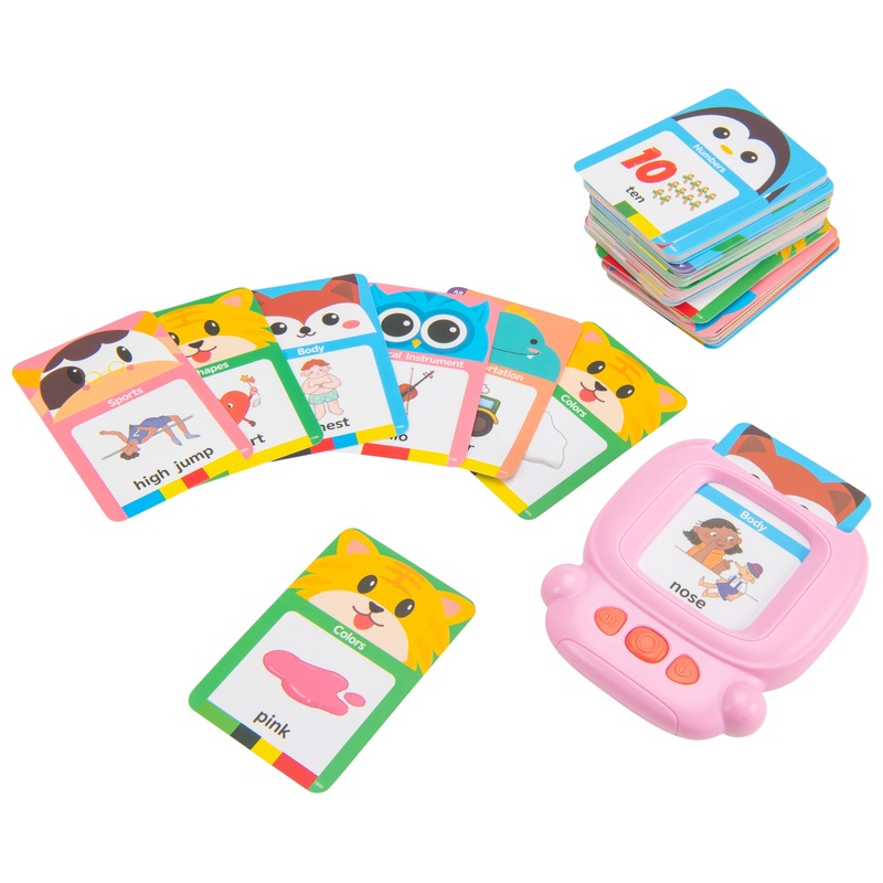 Talking Flash Cards Early Educational Toy Pink
