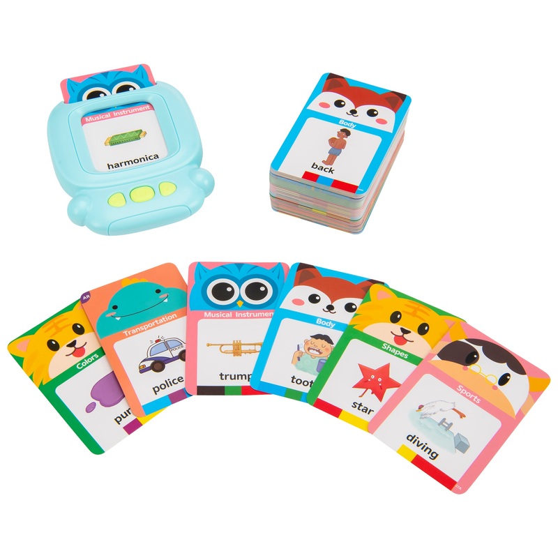 Talking Flash Cards Early Educational Toy Blue