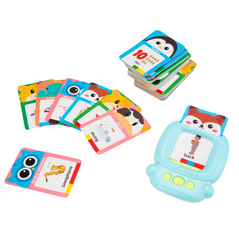 Talking Flash Cards Early Educational Toy Blue