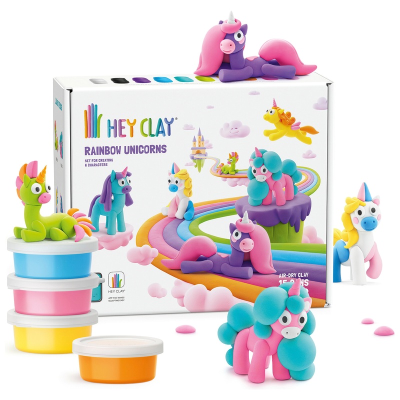 Hey Clay Sculpting Set Rainbow Unicorns