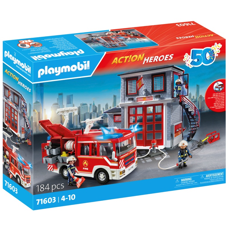 Playmobil 71603 Action Heroes Fire Rescue Mission 184 Piece Set