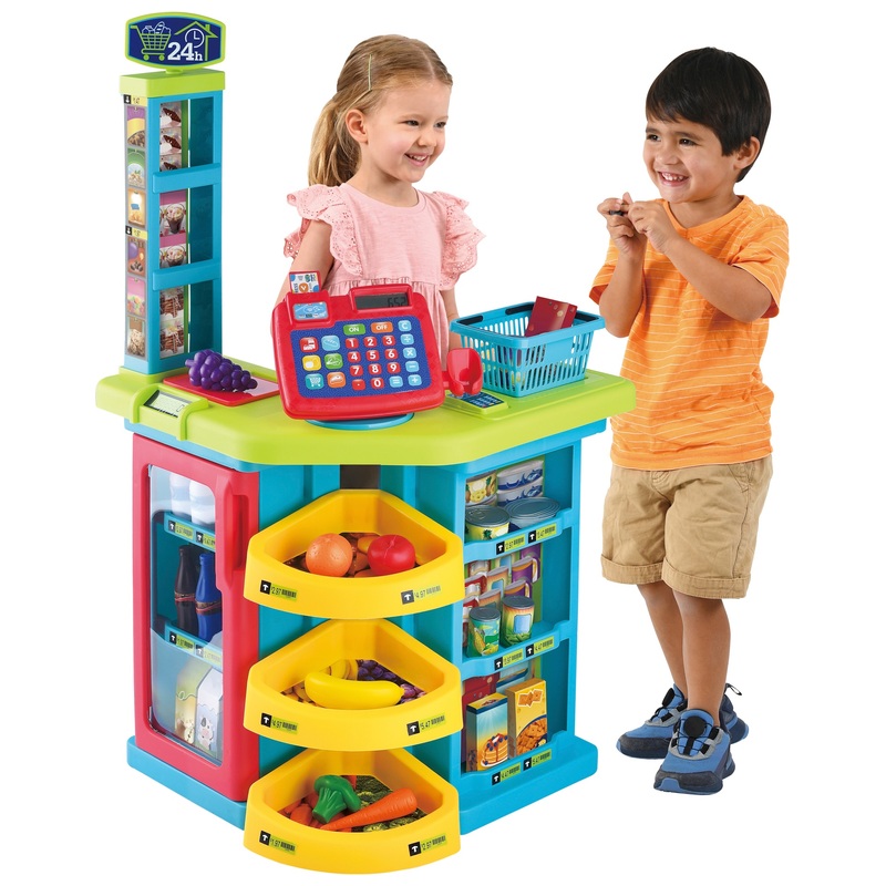 Kitchen Corner Grocery Store Playset with Accessories 64 Pieces
