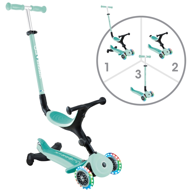 Globber Go Up Active 360 Lights Scooter Mint