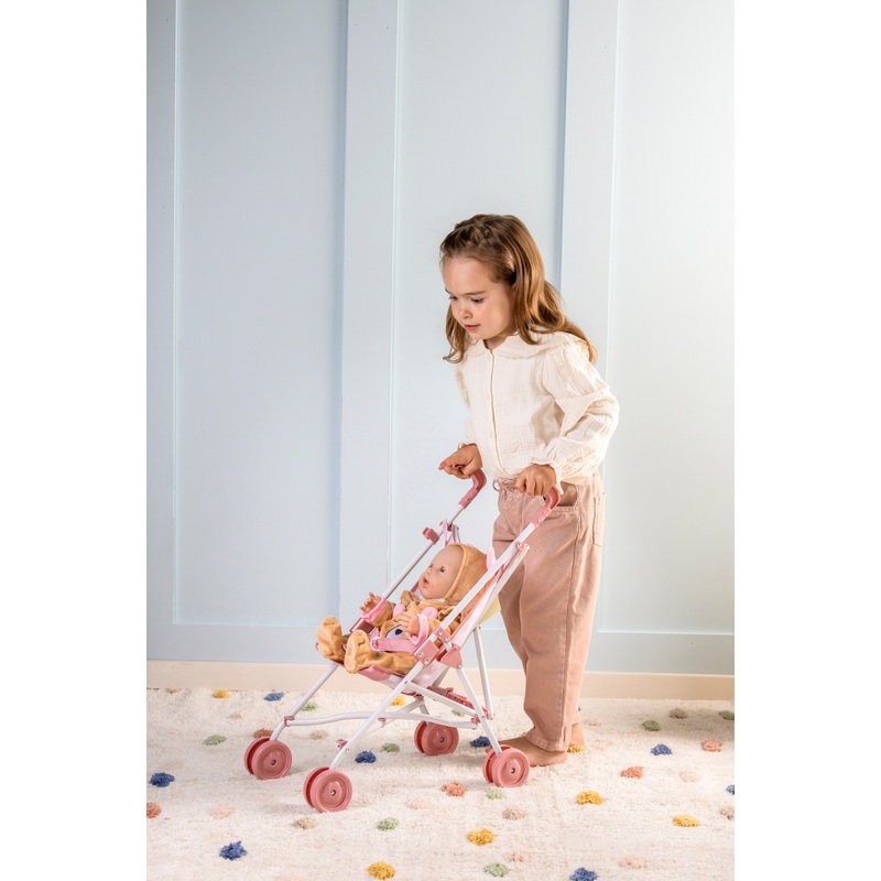 Ivy & Lily Baby Doll Umbrella Stroller Pink Heart Print