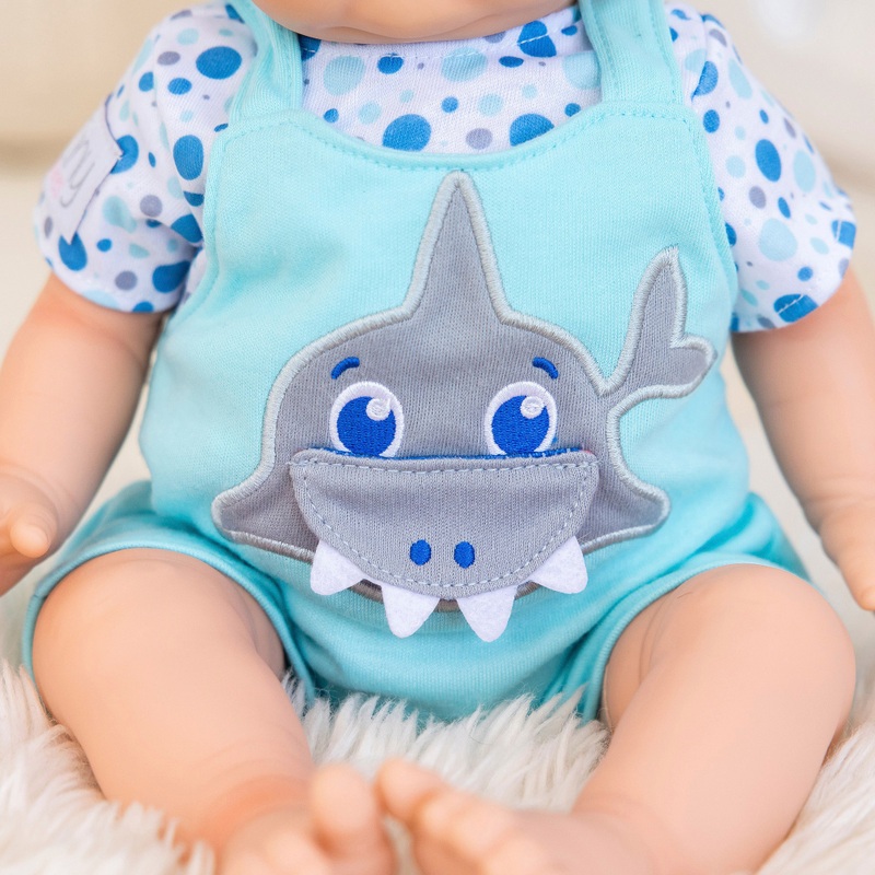 Tiny Treasures Baby Doll Clothes Jawsome Shark Outfit 44cm 6 Tiny Treasures Baby Doll Clothes Jawsome Shark Outfit 44cm