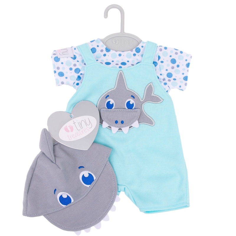 Tiny Treasures Baby Doll Clothes Jawsome Shark Outfit 44cm 8 Tiny Treasures Baby Doll Clothes Jawsome Shark Outfit 44cm