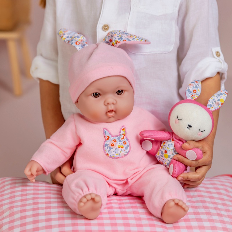 Lots to Cuddle Baby Doll with Attachable Bunny Plush 38cm