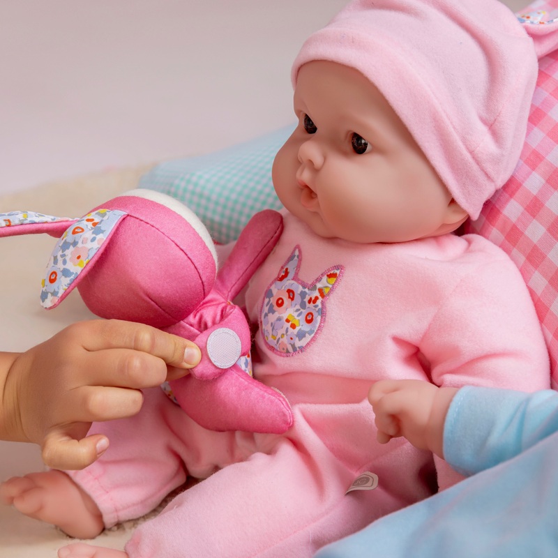 Lots to Cuddle Baby Doll with Attachable Bunny Plush 38cm