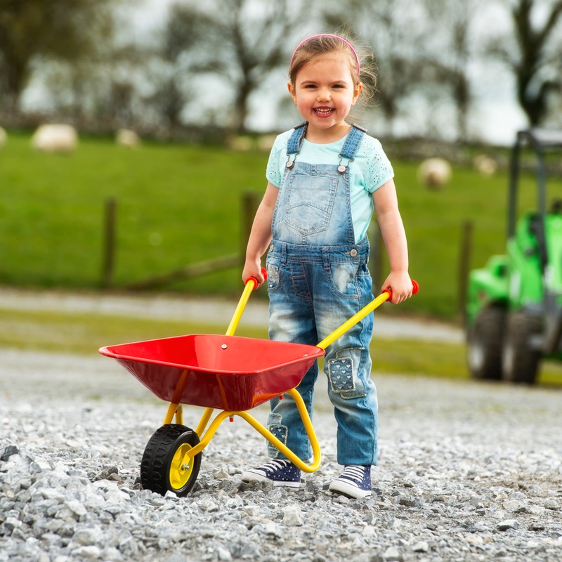 Metal Wheelbarrow Garden Toy