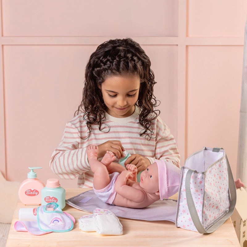 Ivy & Lily Baby Doll Changing Bag and Mat 2-in-1 Accessories Set
